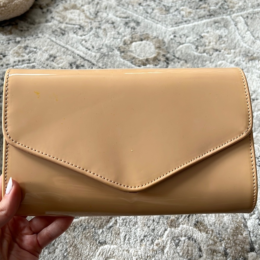 Patent leather evening bag